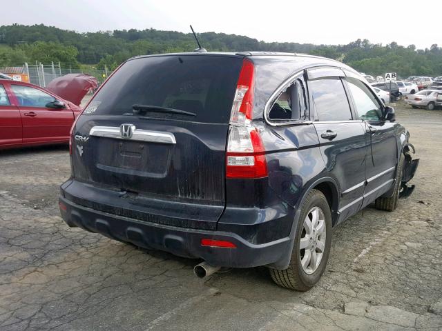 5J6RE48737L003592 - 2007 HONDA CR-V EXL BLACK photo 4