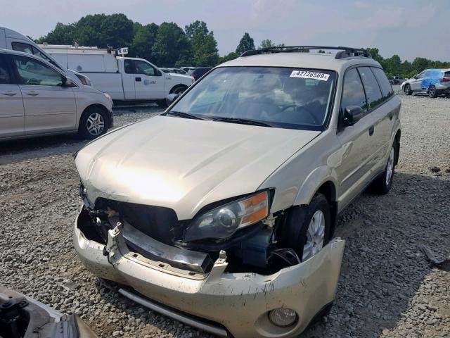 4S4BP61C857374477 - 2005 SUBARU LEGACY OUT TAN photo 2