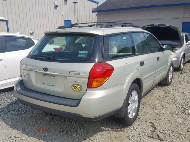 4S4BP61C857374477 - 2005 SUBARU LEGACY OUT TAN photo 4