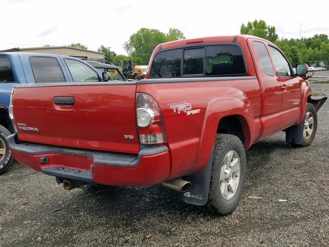 5TFUU4EN7DX053471 - 2013 TOYOTA TACOMA RED photo 4