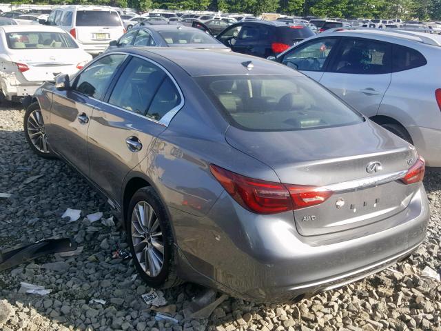 JN1EV7AR7JM436290 - 2018 INFINITI Q50 LUXE SILVER photo 3