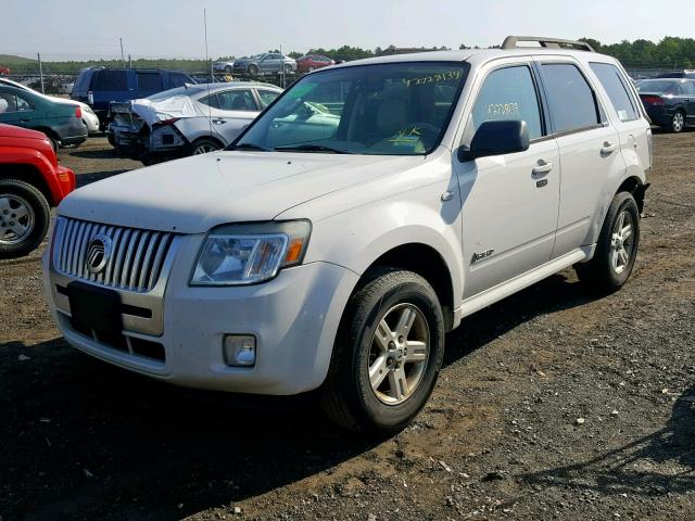 4M2CU29359KJ18096 - 2009 MERCURY MARINER HY WHITE photo 2