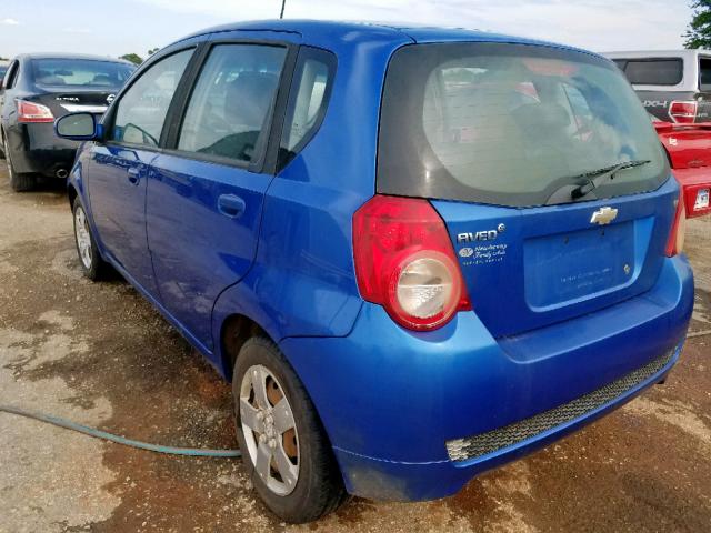 KL1TD6DE3AB121788 - 2010 CHEVROLET AVEO LS BLUE photo 3