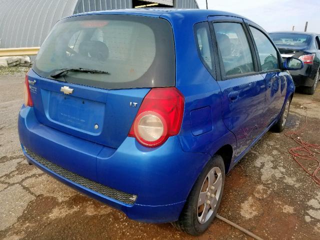 KL1TD6DE3AB121788 - 2010 CHEVROLET AVEO LS BLUE photo 4