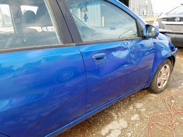 KL1TD6DE3AB121788 - 2010 CHEVROLET AVEO LS BLUE photo 9