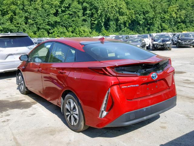 JTDKARFPXJ3102694 - 2018 TOYOTA PRIUS PRIM 红色 照片 3