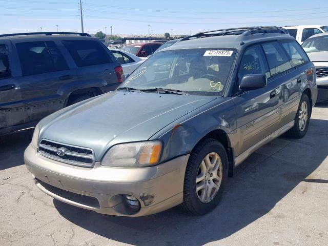 4S3BH6655Y7665390 - 2000 SUBARU LEGACY OUT GREEN photo 2