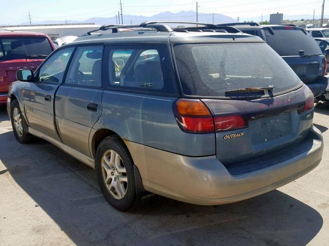 4S3BH6655Y7665390 - 2000 SUBARU LEGACY OUT GREEN photo 3