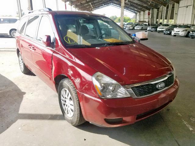 KNDMG4C78C6502043 - 2012 KIA SEDONA LX RED photo 1