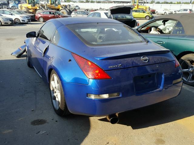 JN1AZ34E55M654822 - 2005 NISSAN 350Z COUPE BLUE photo 3