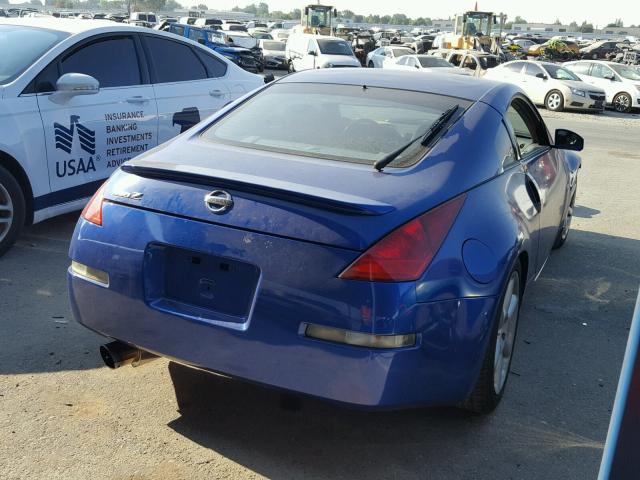 JN1AZ34E55M654822 - 2005 NISSAN 350Z COUPE BLUE photo 4