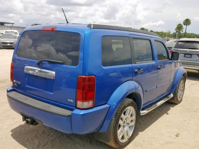 1D8GT58688W101244 - 2008 DODGE NITRO R/T BLUE photo 4