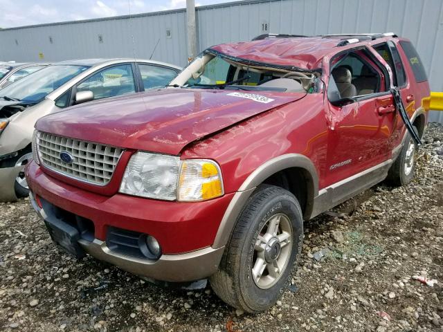 1FMZU74W42ZA53023 - 2002 FORD EXPLORER E MAROON photo 2