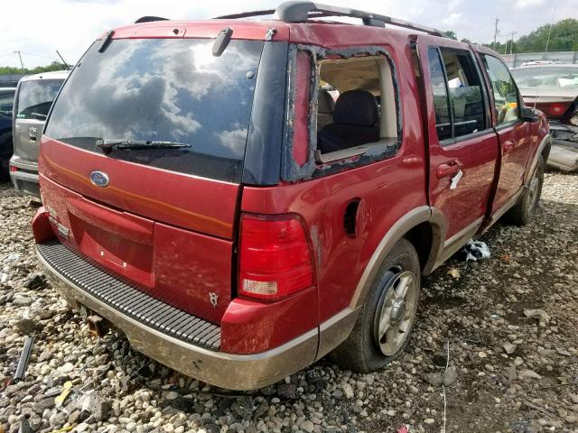 1FMZU74W42ZA53023 - 2002 FORD EXPLORER E MAROON photo 4