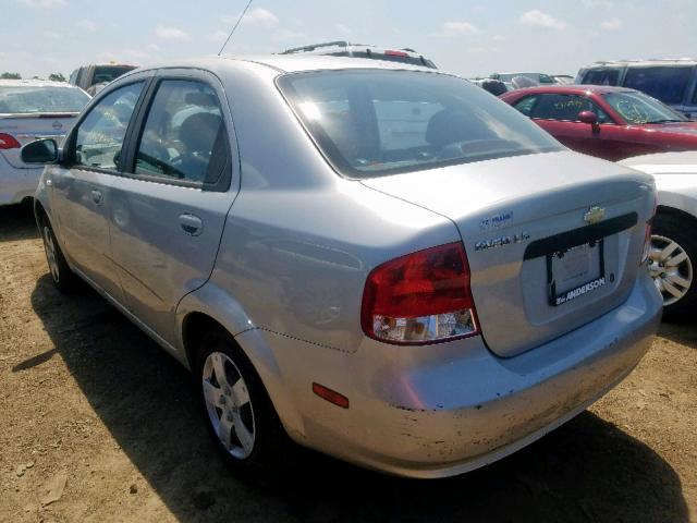 KL1TD56676B680557 - 2006 CHEVROLET AVEO BASE Күміс фото 3