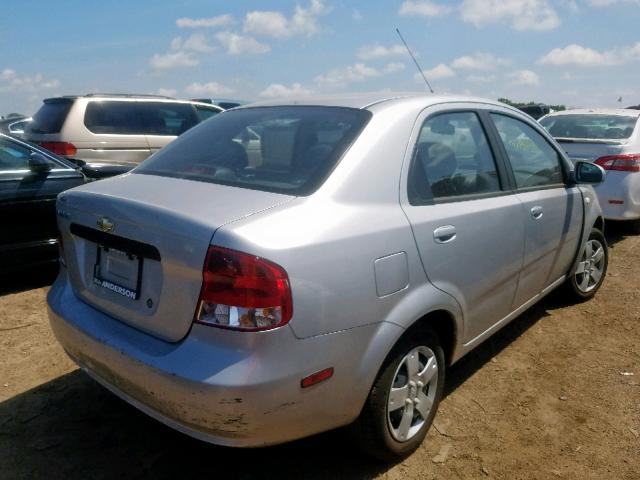 KL1TD56676B680557 - 2006 CHEVROLET AVEO BASE Күміс фото 4