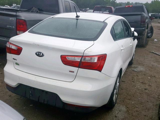 KNADM4A34G6574420 - 2016 KIA RIO LX WHITE photo 4