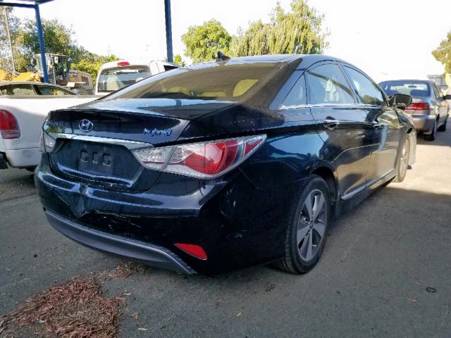 KMHEC4A48BA016753 - 2011 HYUNDAI SONATA HYB BLACK photo 4