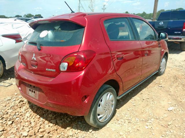 ML32A3HJ4FH037098 - 2015 MITSUBISHI MIRAGE DE RED photo 4