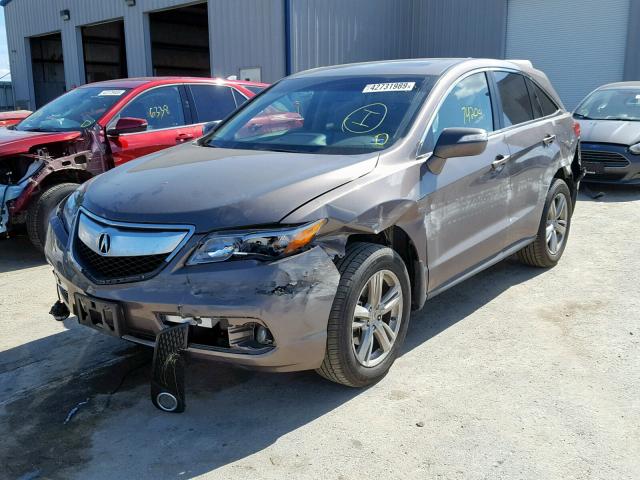 5J8TB4H56DL018751 - 2013 ACURA RDX TECHNO BROWN photo 2