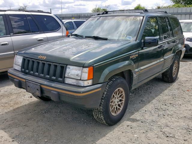 1J4GZ78S2SC516990 - 1995 JEEP GRAND CHER GREEN photo 2