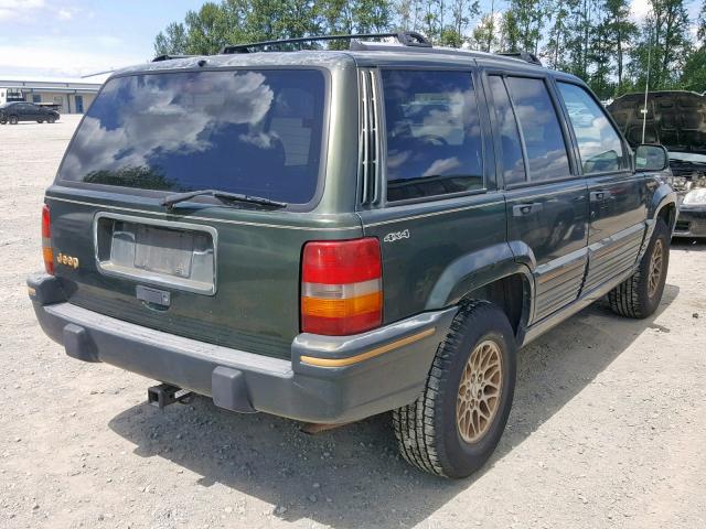 1J4GZ78S2SC516990 - 1995 JEEP GRAND CHER GREEN photo 4