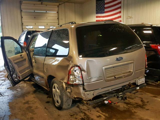 2FMZA51644BA63140 - 2004 FORD FREESTAR S GOLD photo 3