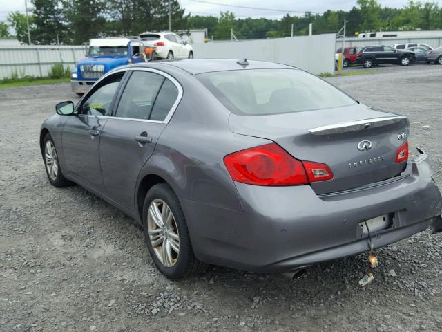 JN1CV6AR5DM751126 - 2013 INFINITI G37 GRAY photo 3