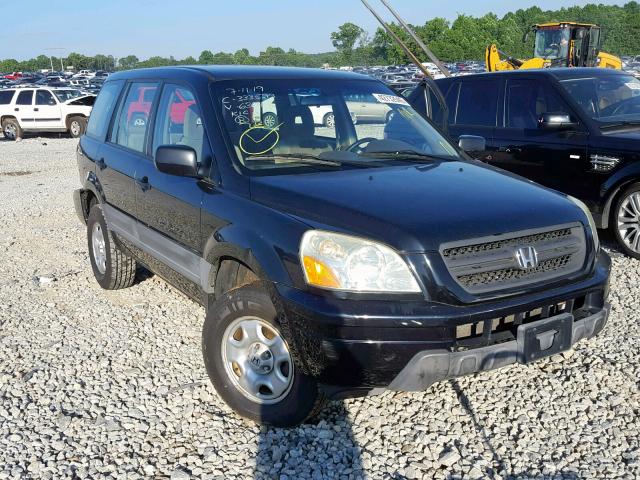 2HKYF18134H556364 - 2004 HONDA PILOT LX BLACK photo 1