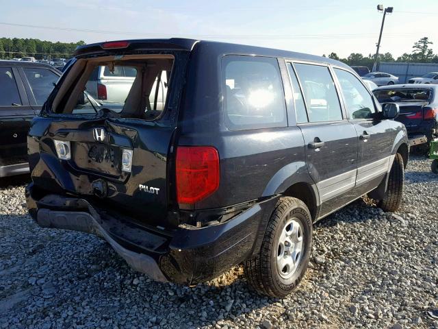 2HKYF18134H556364 - 2004 HONDA PILOT LX BLACK photo 4