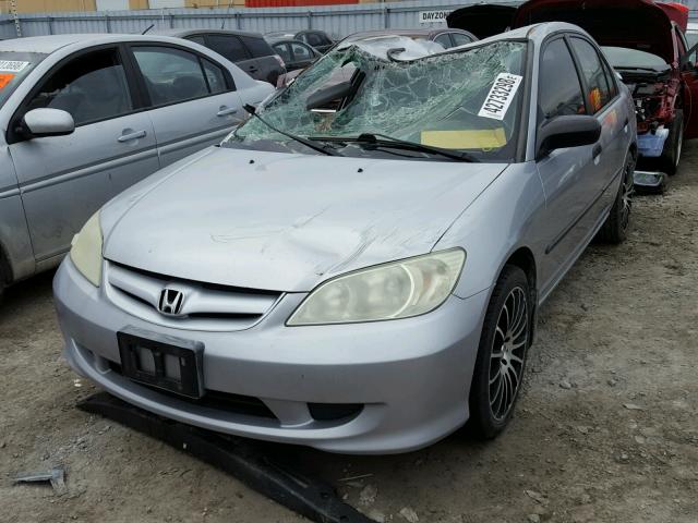 2HGES16305H005730 - 2005 HONDA CIVIC DX V GRAY photo 2