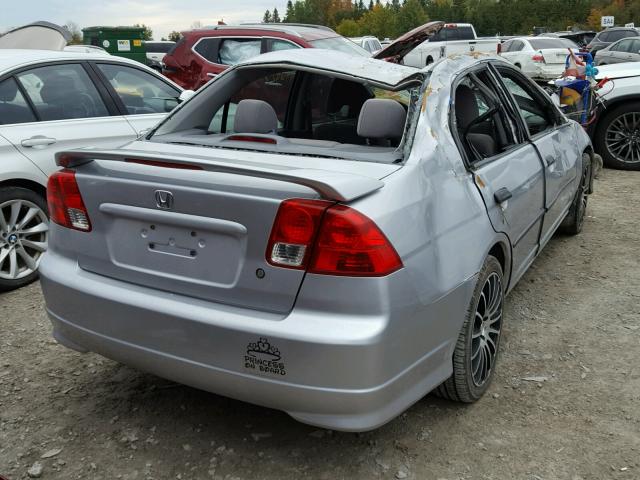 2HGES16305H005730 - 2005 HONDA CIVIC DX V GRAY photo 4