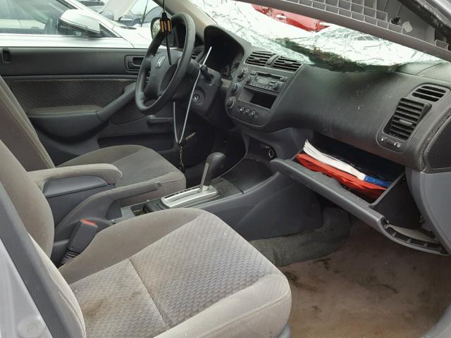 2HGES16305H005730 - 2005 HONDA CIVIC DX V GRAY photo 5