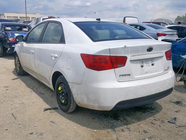 KNAFU4A23B5418514 - 2011 KIA FORTE EX WHITE photo 3