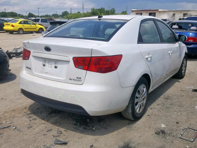 KNAFU4A23B5418514 - 2011 KIA FORTE EX WHITE photo 4