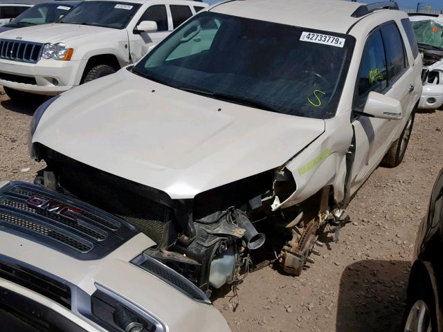 1GKKVRKD2EJ221538 - 2014 GMC ACADIA SLT WHITE photo 2