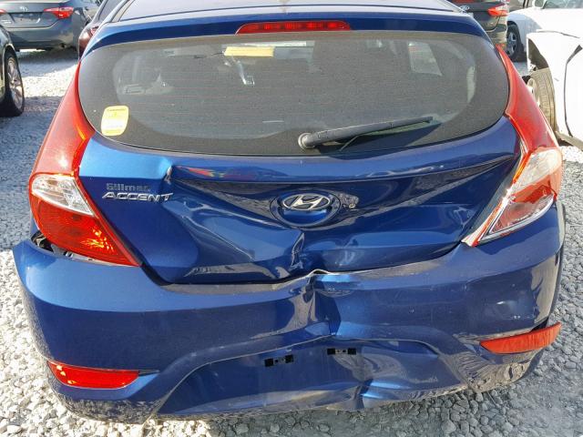 KMHCT5AE5GU279522 - 2016 HYUNDAI ACCENT SE BLUE photo 9