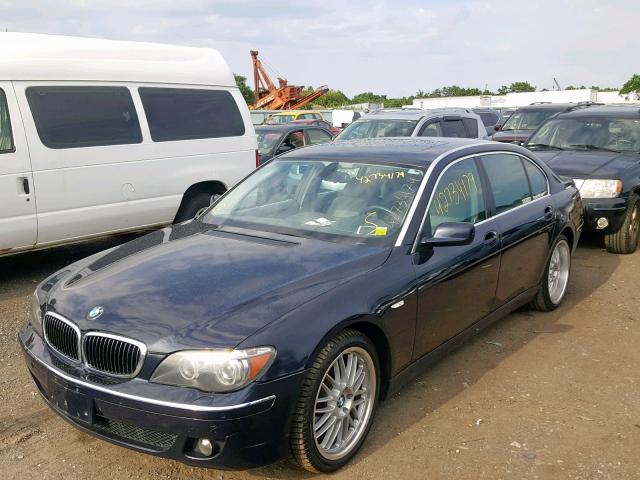 WBAHN83507DT66325 - 2007 BMW 750 BLUE photo 2