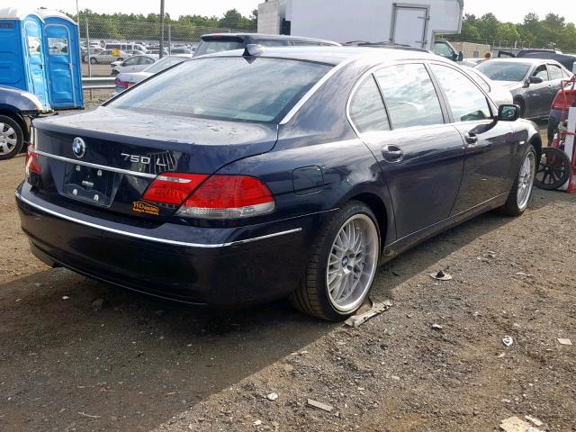 WBAHN83507DT66325 - 2007 BMW 750 BLUE photo 4