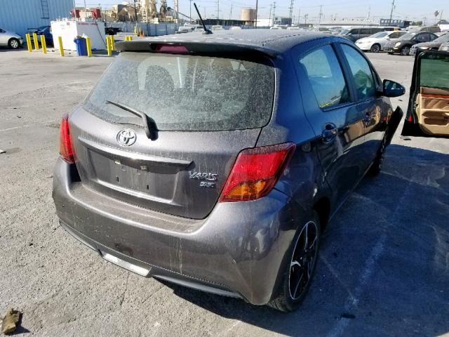 VNKKTUD33GA059504 - 2016 TOYOTA YARIS L GRAY photo 4