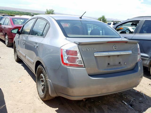 3N1AB6AP3CL745512 - 2012 NISSAN SENTRA 2.0 SILVER photo 3