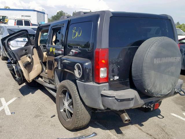 5GTDN136X68205126 - 2006 HUMMER H3 BLACK photo 3