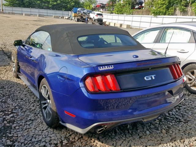 1FATP8FF4F5323679 - 2015 FORD MUSTANG GT BLUE photo 3