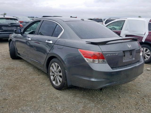 1HGCP36818A009188 - 2008 HONDA ACCORD EXL GRAY photo 3