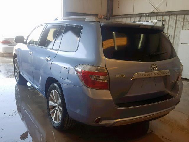 JTEEW44A282014038 - 2008 TOYOTA HIGHLANDER BLUE photo 3