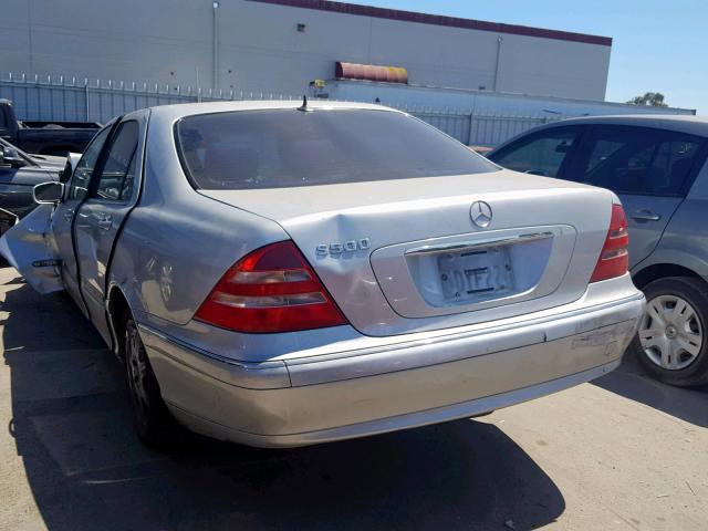 WDBNG75J3YA068096 - 2000 MERCEDES-BENZ S 500 SILVER photo 3