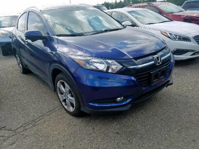 3CZRU6H74GM736683 - 2016 HONDA HR-V EXL BLUE photo 1