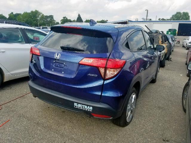 3CZRU6H74GM736683 - 2016 HONDA HR-V EXL BLUE photo 4