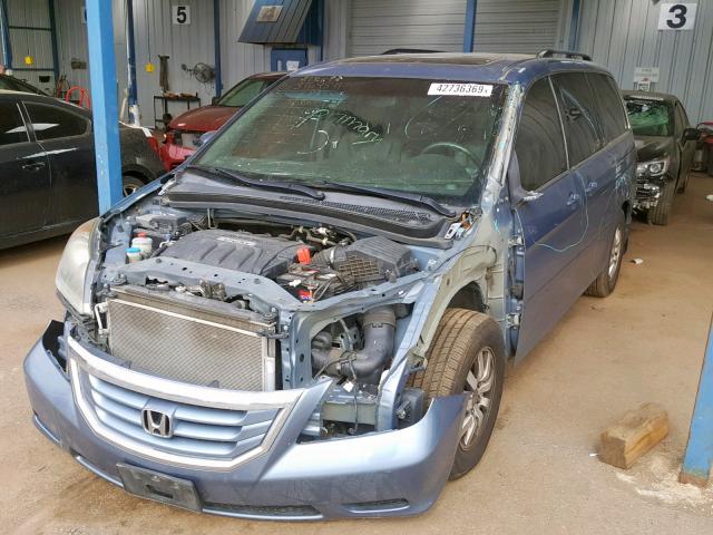 5FNRL3H69AB040539 - 2010 HONDA ODYSSEY EX BLUE photo 2