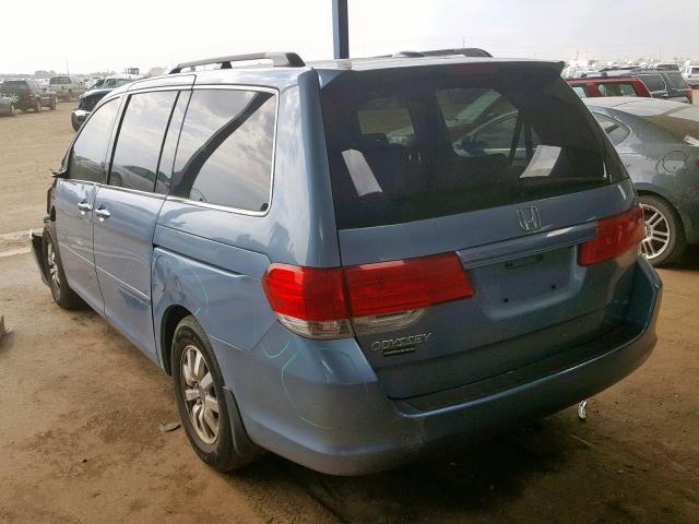 5FNRL3H69AB040539 - 2010 HONDA ODYSSEY EX BLUE photo 3